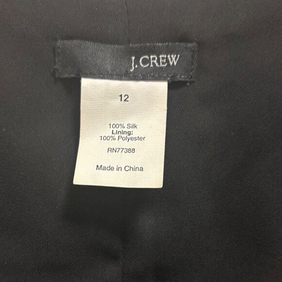 J. Crew Womens Black & Brown Floral Sleeveless Silk Dress Size 12 - Picture 6 of 6